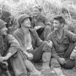 Still of Woody Harrelson Sean Penn Will Wallace Adrien Brody and Dash Mihok in The Thin Red Line 1998