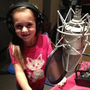 Skylar recording a commercial for Moes Southwest Grill