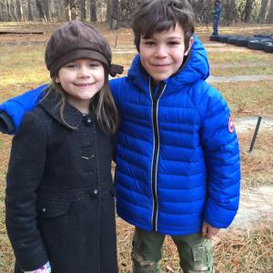 with Zackary Arthur on the set of The Fifth Wave (my brother Flynn is Tank)