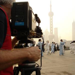 5am crew call to shoot Tai Chi on the Bund in Shanghai, China.