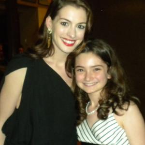 Anne Hathaway and Emily Robinson at The Drama Desk Awards 2010