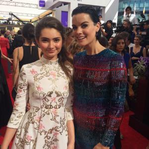 Emily Robinson and Jamie Alexander at the Emmy Awards 2015