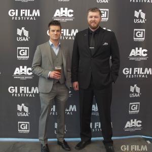 Marty Skovlund Jr with Director Matthew R Sanders at the 2015 GI Film Festival