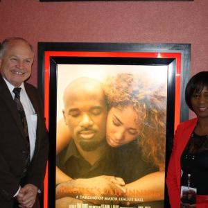 Rachels 9TH Inning Westlake Ohio Premiere 4232015 from left to right Westlake Ohio Mayor Dennis M Clough Executive Producer Mary Ann Lorient