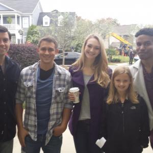 On set of Paper Towns with Team 2