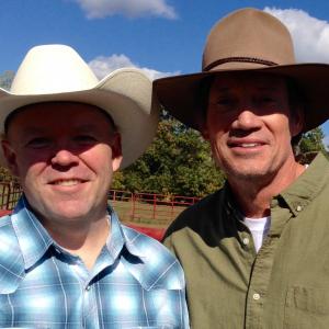 Don Willis and Kevin Sorbo on the set of Rodeo Girl
