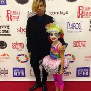 Sean Sprawling with his niece at a hair  fashion show