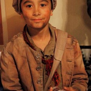 Julian Silva as Gavroche for the Les Miserables 25th Anniversary National Tour