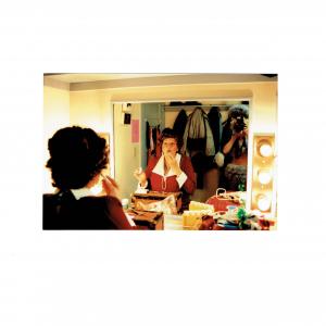 Dressing room at the Barker Playhouse, Providence, RI, 2000, preparing for scene in 