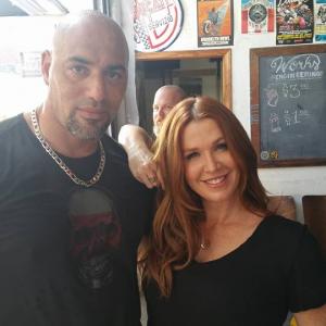 982015 Here i am with Poppy Montgomery on set of AE Unforgettable