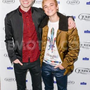 Charlie Mills and DeanCharles Chapman at event for Gyunel