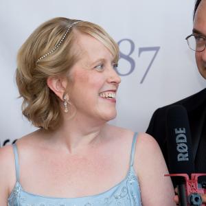 Jodi Stockton and her husband, Dan Stockton, at red carpet premiere of 