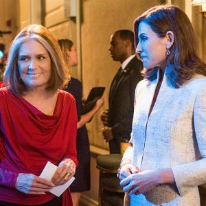 Still of Julianna Margulies and Gloria Steinem in The Good Wife 2009