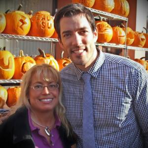 With Drew Scott during the filming of Pumpkin Wars in Keene, New Hampshire