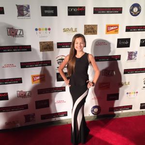 Madison Mae on the red carpet for the premiere of Mansion of Blood
