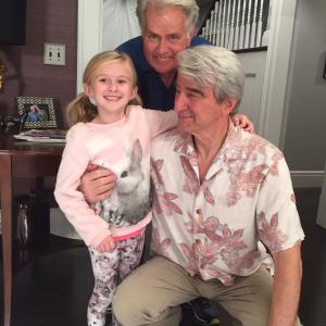 Willa with Sam Waterston and Martin Sheen on set at Grace and Frankie.
