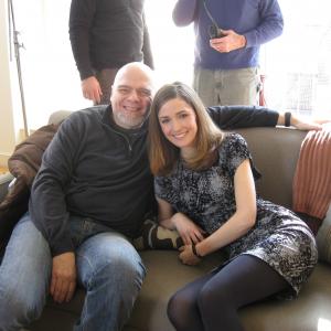 With Rose Byrne on the set of Damages