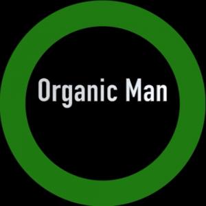 Logo for superhero Organic Man.