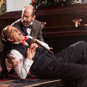 Still of David Wain and Brian Huskey in Another Period (2015)