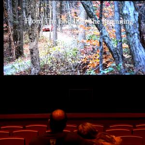 Christopher and I screening our first Indie Film, From The End Into The Beginning (2015) all by ourselves in a 500 seat theater. Very surreal!