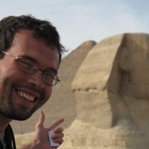 This is a picture of me in front of the Sphinx