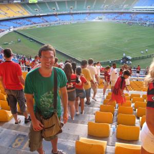 This is picture of me in Brasil in the Maracan Stadium