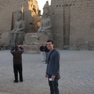 This is a picture of me in Egypt outside a temple