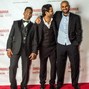 Walking the premier in dangerous minds red carpet with hussain shawn