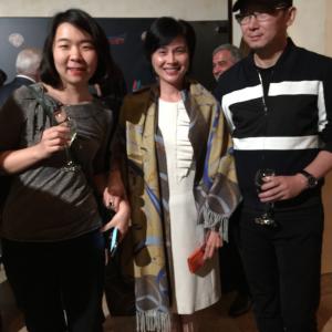 Angel Chen with director Chuan Lu at 2015 US China Co-Production Film Summit.