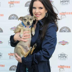 Kira Reed at Save a Dog SCORE a Girl book signing event at Hooters benefiting ShelterHopePetShop.org