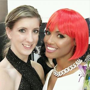 Actor and Model Audrey Hendricks with Singer KD Rose at the Battle of Beauty TV Show