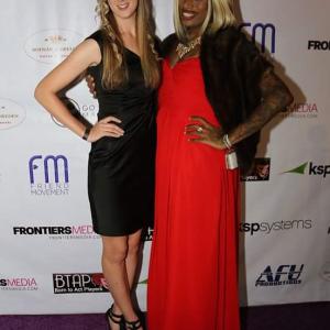 Audrey Hendricks and Ashlee at the 2nd Annual Stardust Soiree Purple Carpet Event in Beverly Hills California