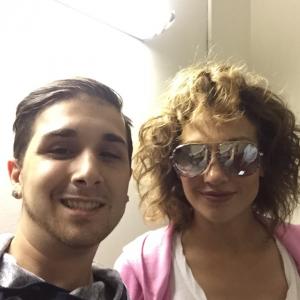 Me and Jennifer Lopez on set of her new tv series Shades of Blue
