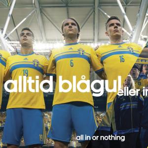 Dean Sills as a Swedish football fan - Commercial print for Adidas in Sweden