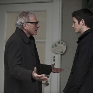Still of Victor Garber and Grant Gustin in The Flash 2014