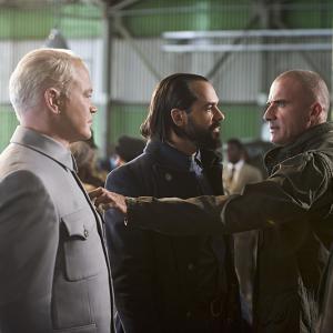 Still of Victor Garber Neal McDonough Dominic Purcell and Casper Crump in Legends of Tomorrow 2016