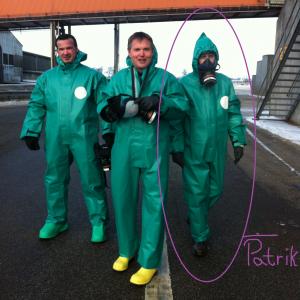 Me and two colleagues as special firemen on the set of the second season of Swedish/Danish serie The Bridge