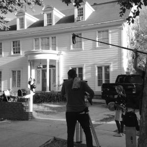 Behind the scenes of Amityville Terror with Julia Rae as Penny and Nicole Tompkins as Hailey
