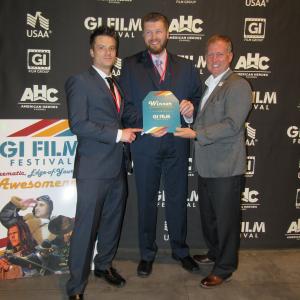 Nomadic Veterans is the GI Film Festival Founders Choice Award Matthew R Sanders Marty Skovlund Jr and Karl Monger