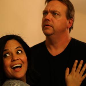 Steven Michael Hall with Susie Cruz from the sitcom 