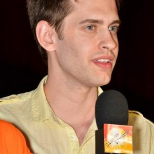 Nick Bolton speaking at the Cinema Diverse Film Festival in Palm Springs.