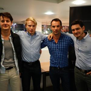 The Border Premiere - Lead actors, director and producer.