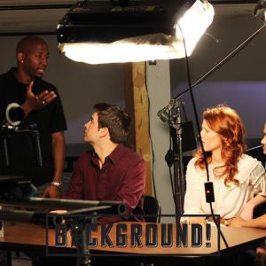 On the set of Background!