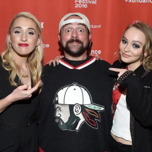 Kevin Smith, Harley Quinn Smith and Lily-Rose Melody Depp