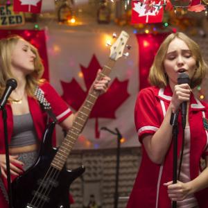 Still of Harley Quinn Smith and LilyRose Melody Depp in Yoga Hosers 2016