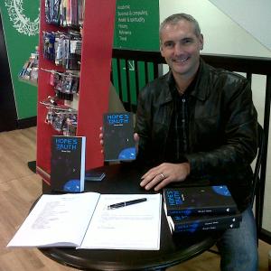 Signing Hopes truth during Waterstones book tour