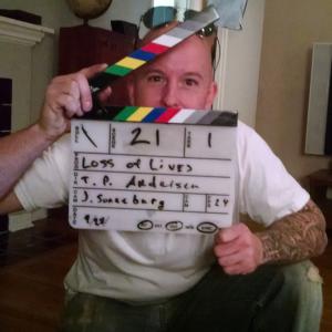 Donny Ensley on the set of Side Effects May Include Loss of Lives