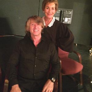 Michael Blakey and Judge Judith Sheindlin back stage at the Judge Judy Show