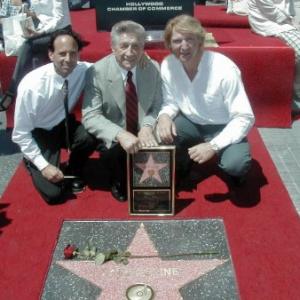 Getting a star on the Hollywood Walk of Fame L to R Paul Ring Charlie Dick and Michael Blakey