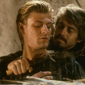 Still of Sean Bean and Nigel Terry in Caravaggio 1986